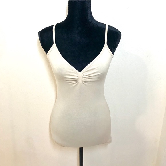 Ambiance Tops - Cream Ruched Tank!